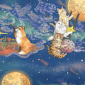 Kokka - 365 Cat Art Moonlight Cat Cotton Sheeting