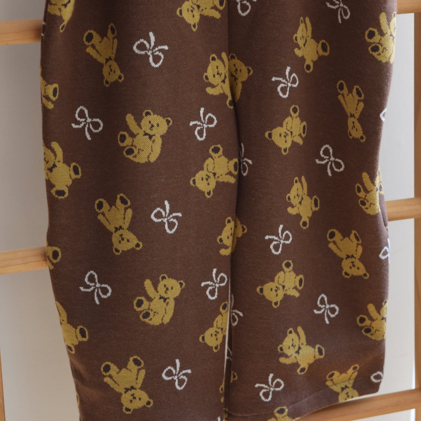 Kokka - Teddy Bear Cotton Knit Jacquard (Brown)