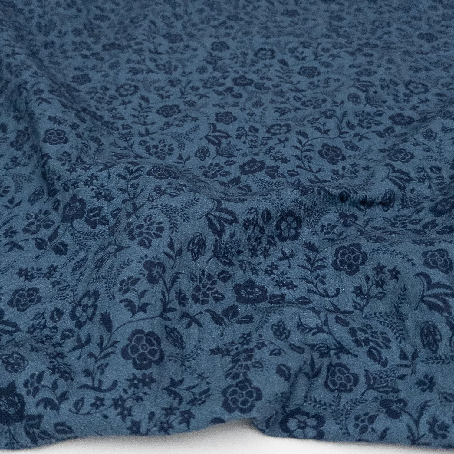 Dylan Floral Cotton Jacquard - Indigo