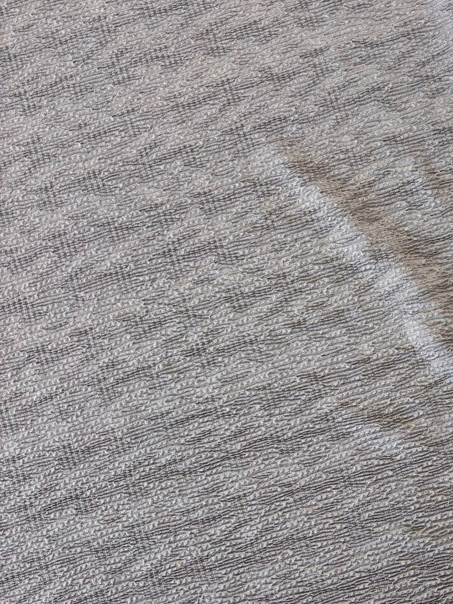 Deadstock Silver Plissé