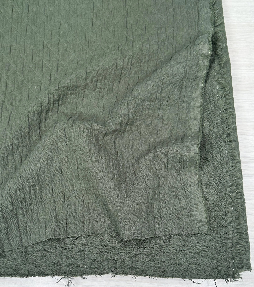 Woven Cotton Jacquard - Khaki