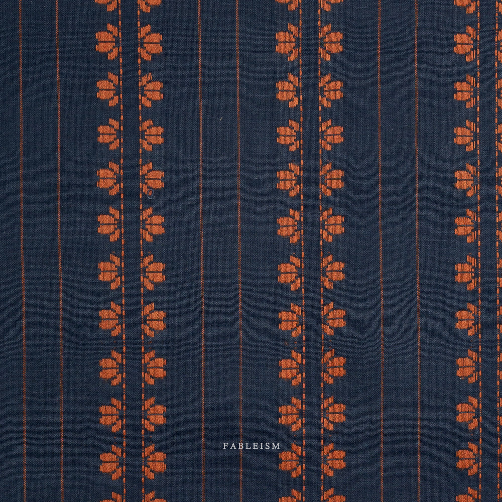 Fine & Dandy Deco Stripe in Navy/Spice