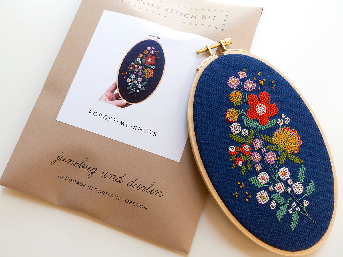 Forget-Me-Knots Cross Stitch Kit
