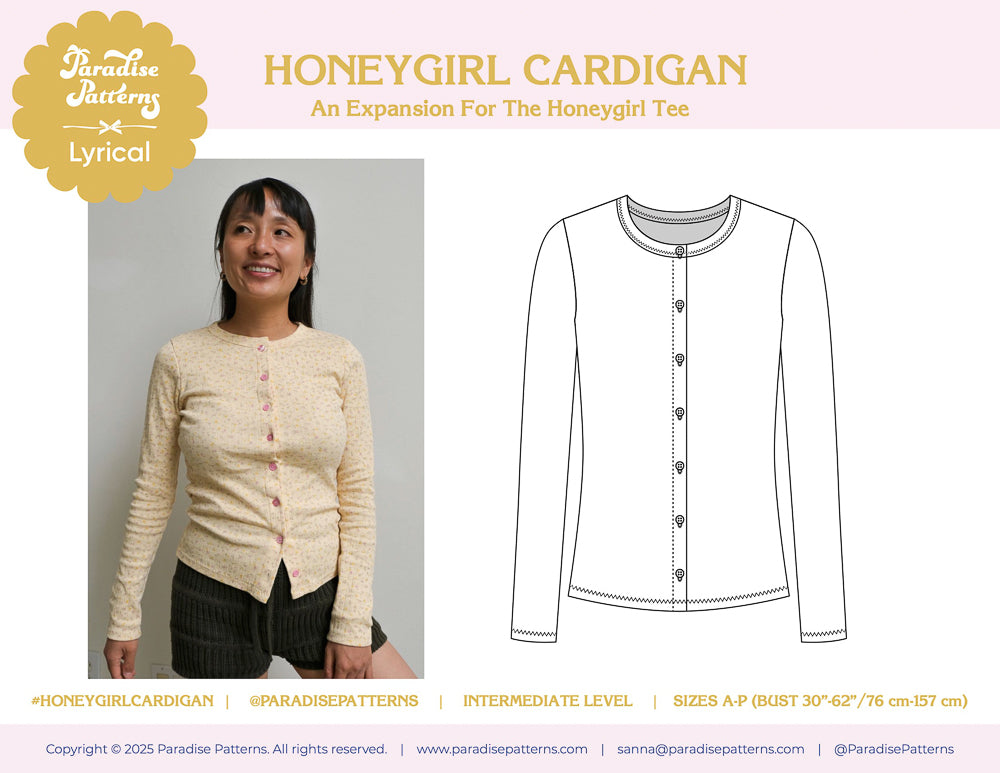 Paradise Patterns Honeygirl Tee Expansion Pack- PDF Pattern