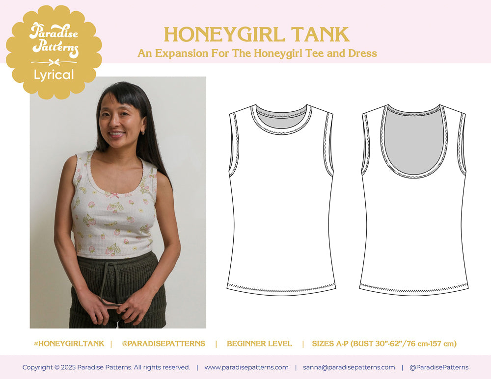 Paradise Patterns Honeygirl Tee Expansion Pack- PDF Pattern