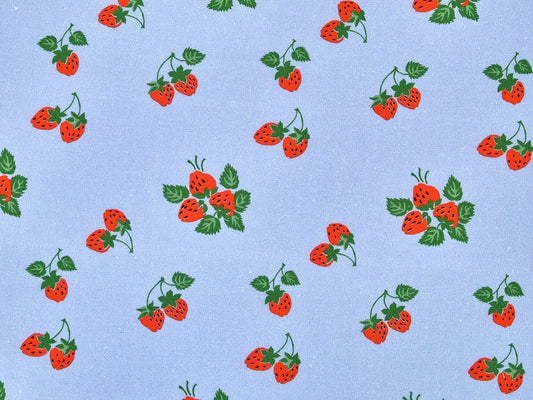 Strawberry Fayre Viscose & Linen - Blue