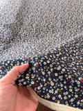 Kokka - Ditsy Floral Corduroy (Navy)