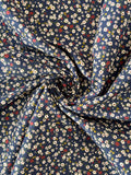 Kokka - Ditsy Floral Corduroy (Navy)