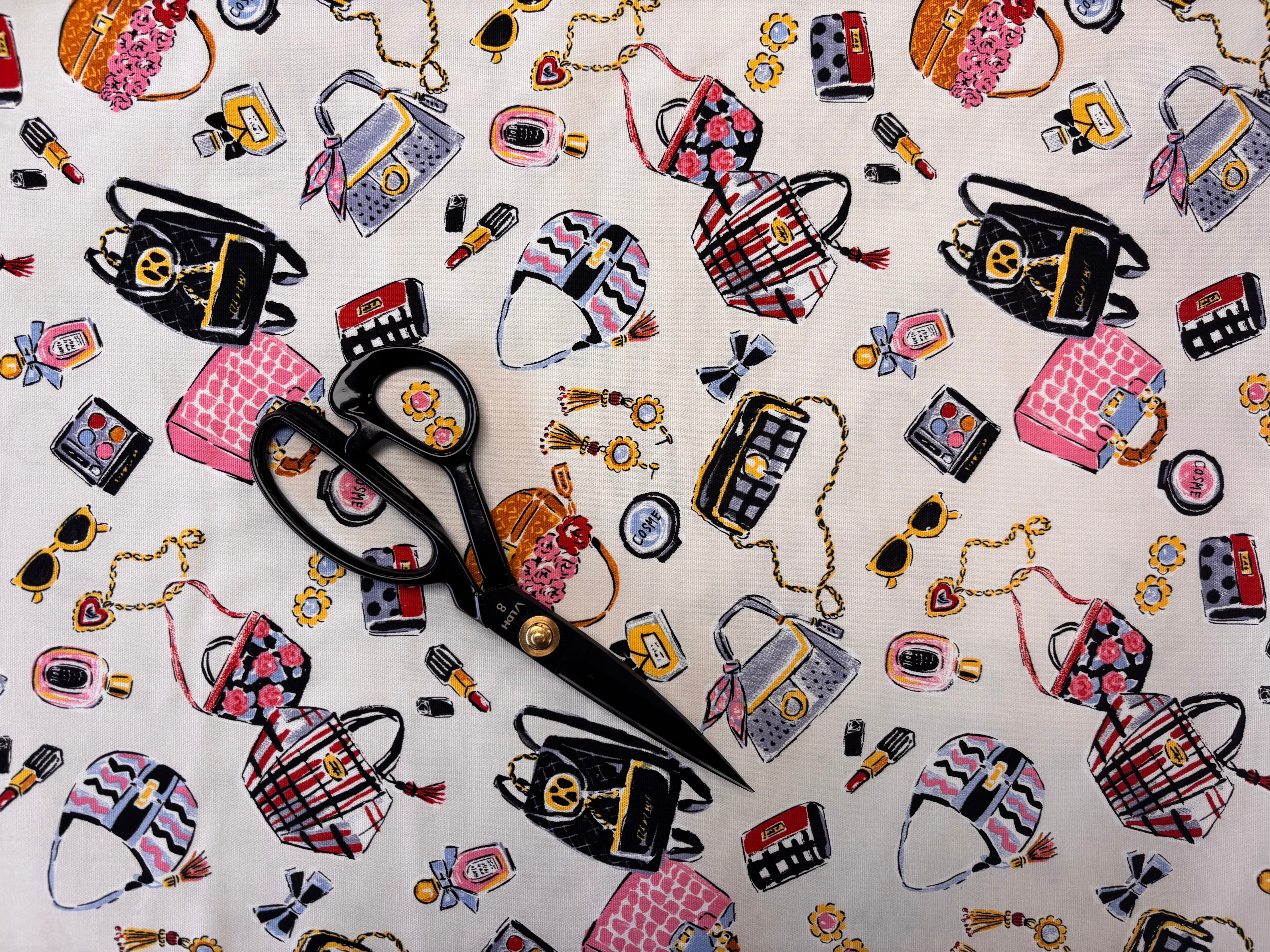 Kokka Cotton Oxford - Purses & Makeup!