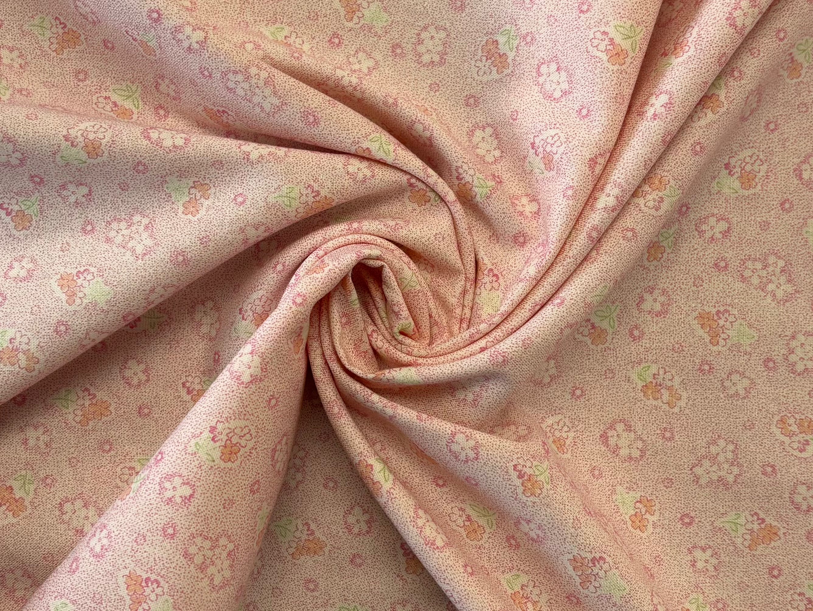 Japanese Cotton - Pretty Pink Flowers