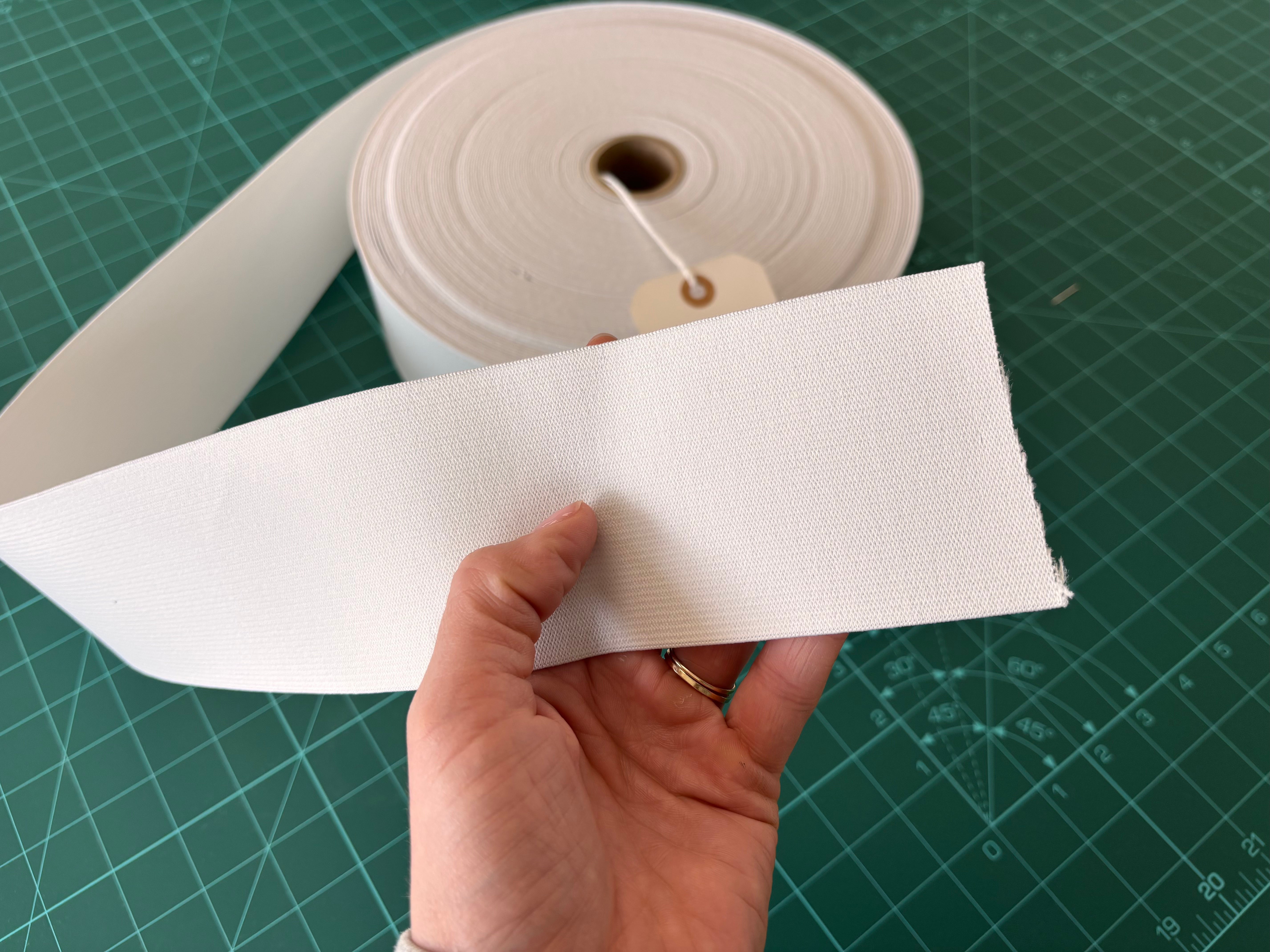 3" Knit Elastic (White) - By the Yard