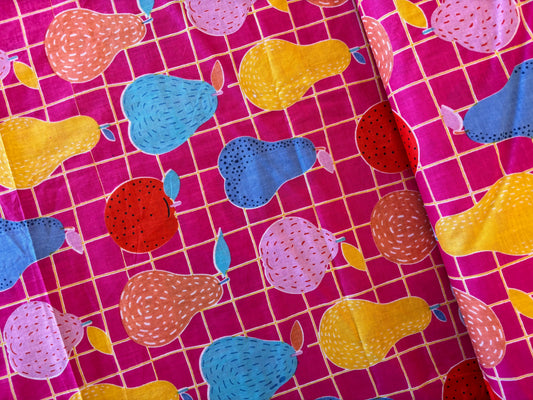 Indian Cotton Print - Fruit Grid