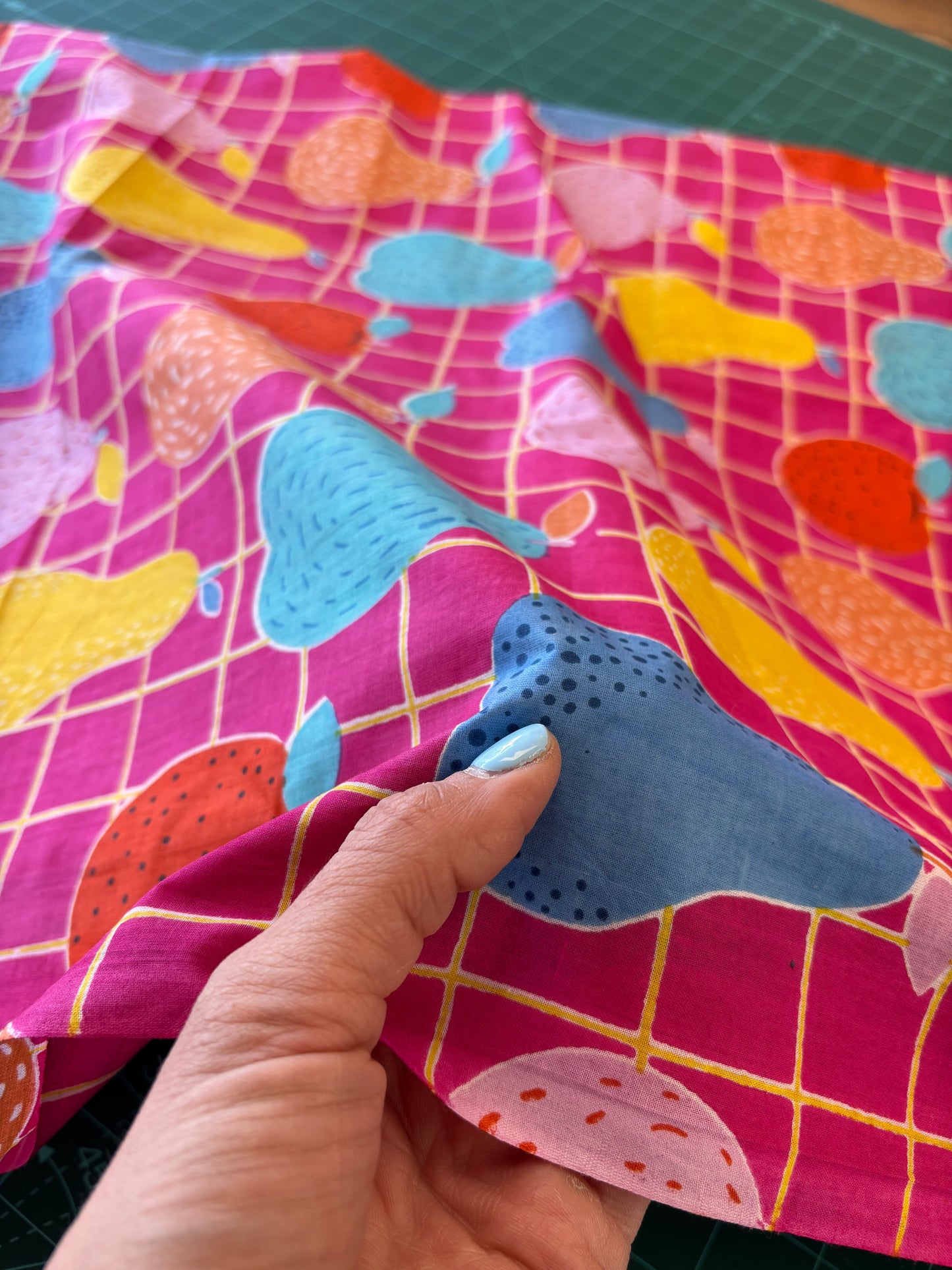 Indian Cotton Print - Fruit Grid