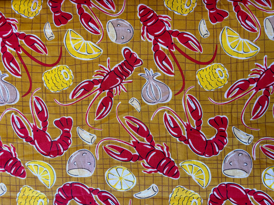Indian Cotton Print - Crawfish Boil