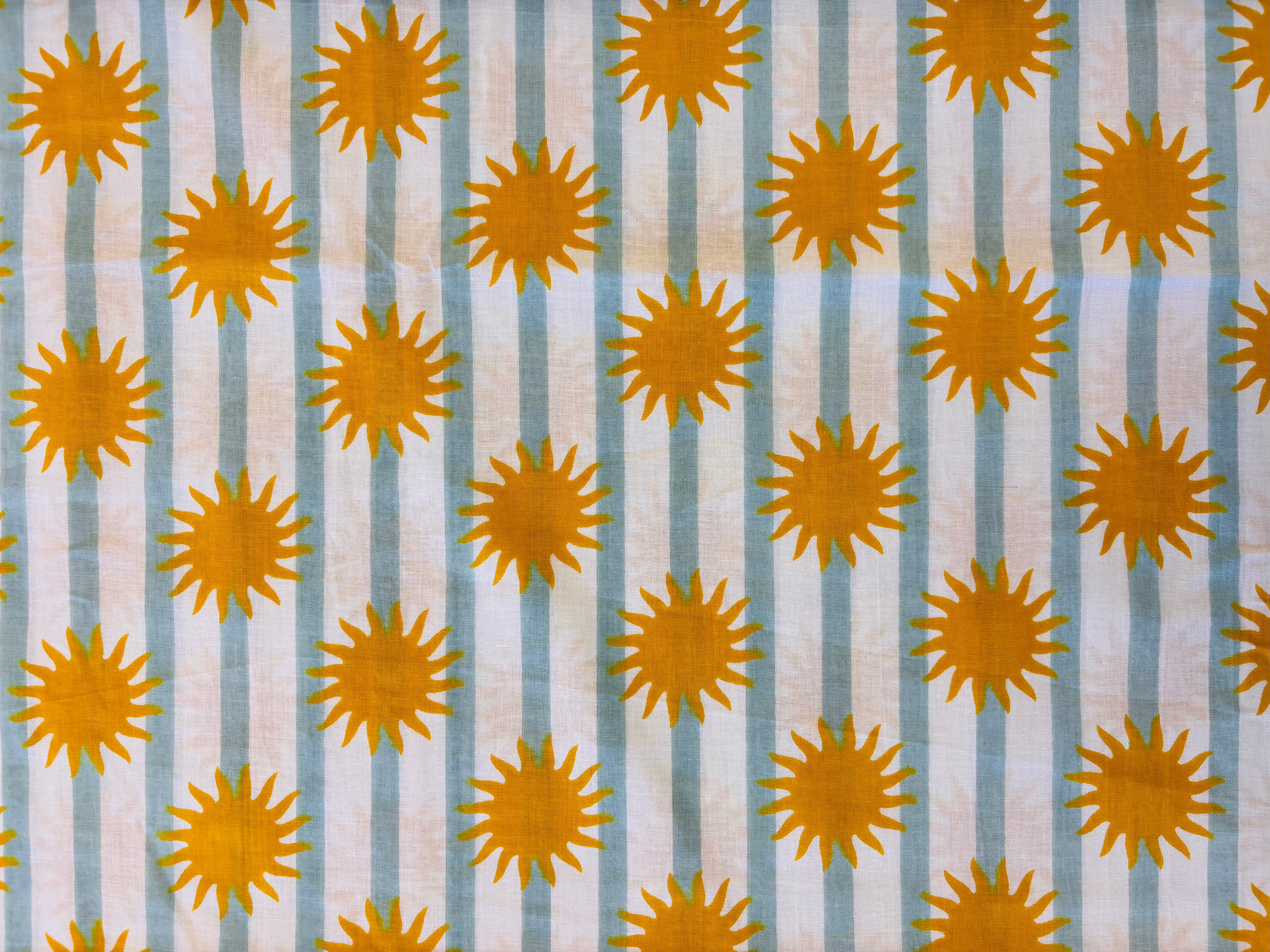 Indian Cotton Print - Solar Power (Yellow)