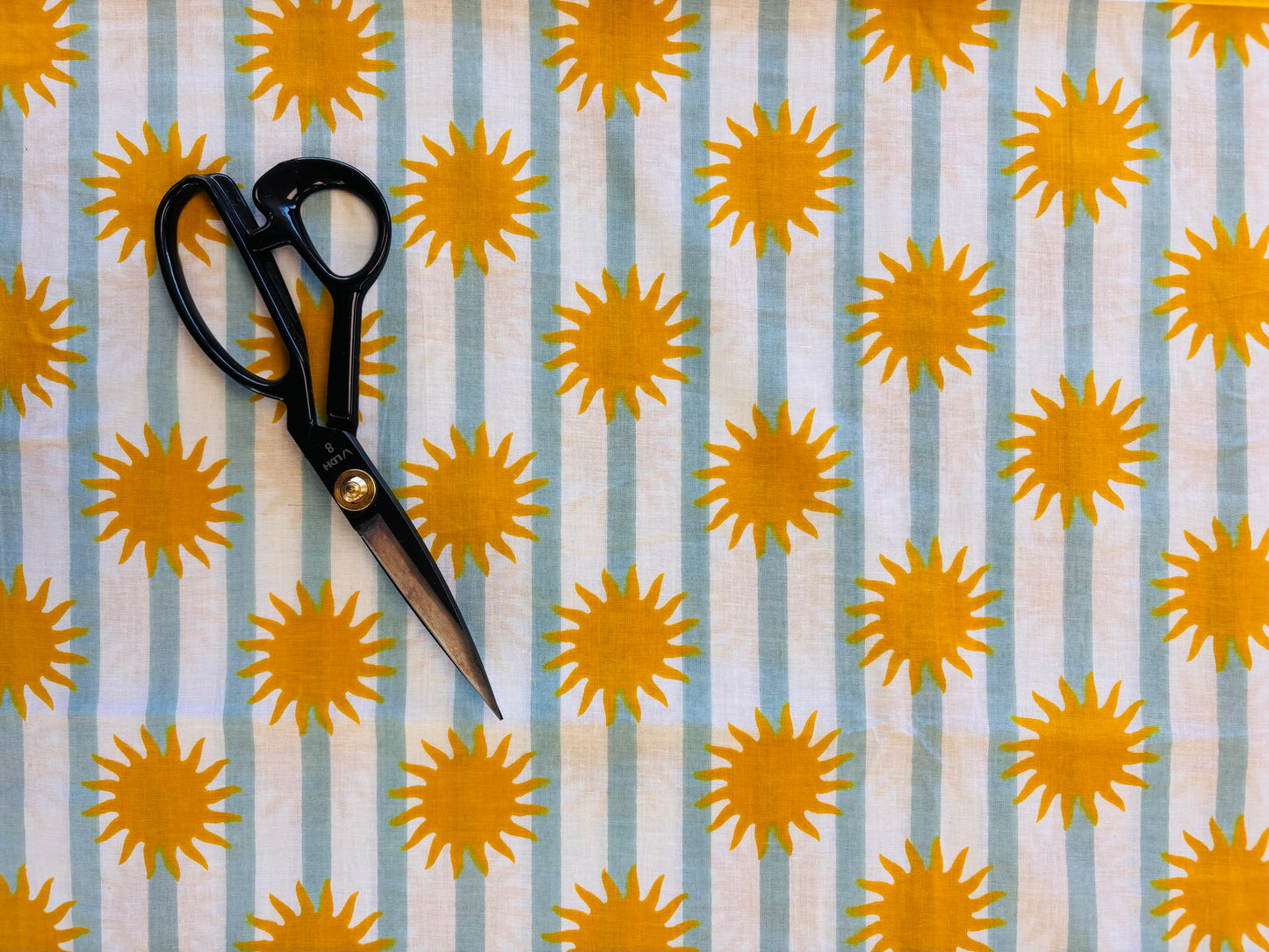 Indian Cotton Print - Solar Power (Yellow)
