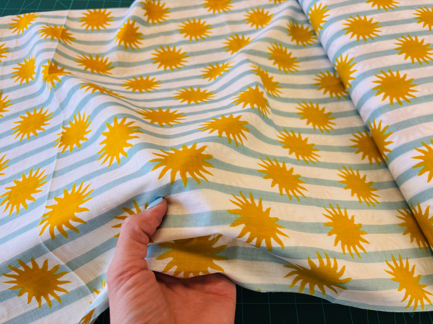 Indian Cotton Print - Solar Power (Yellow)