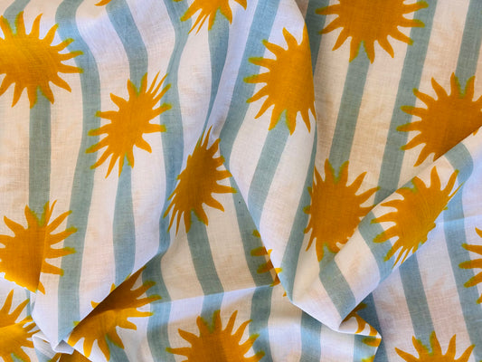 Indian Cotton Print - Solar Power (Yellow)