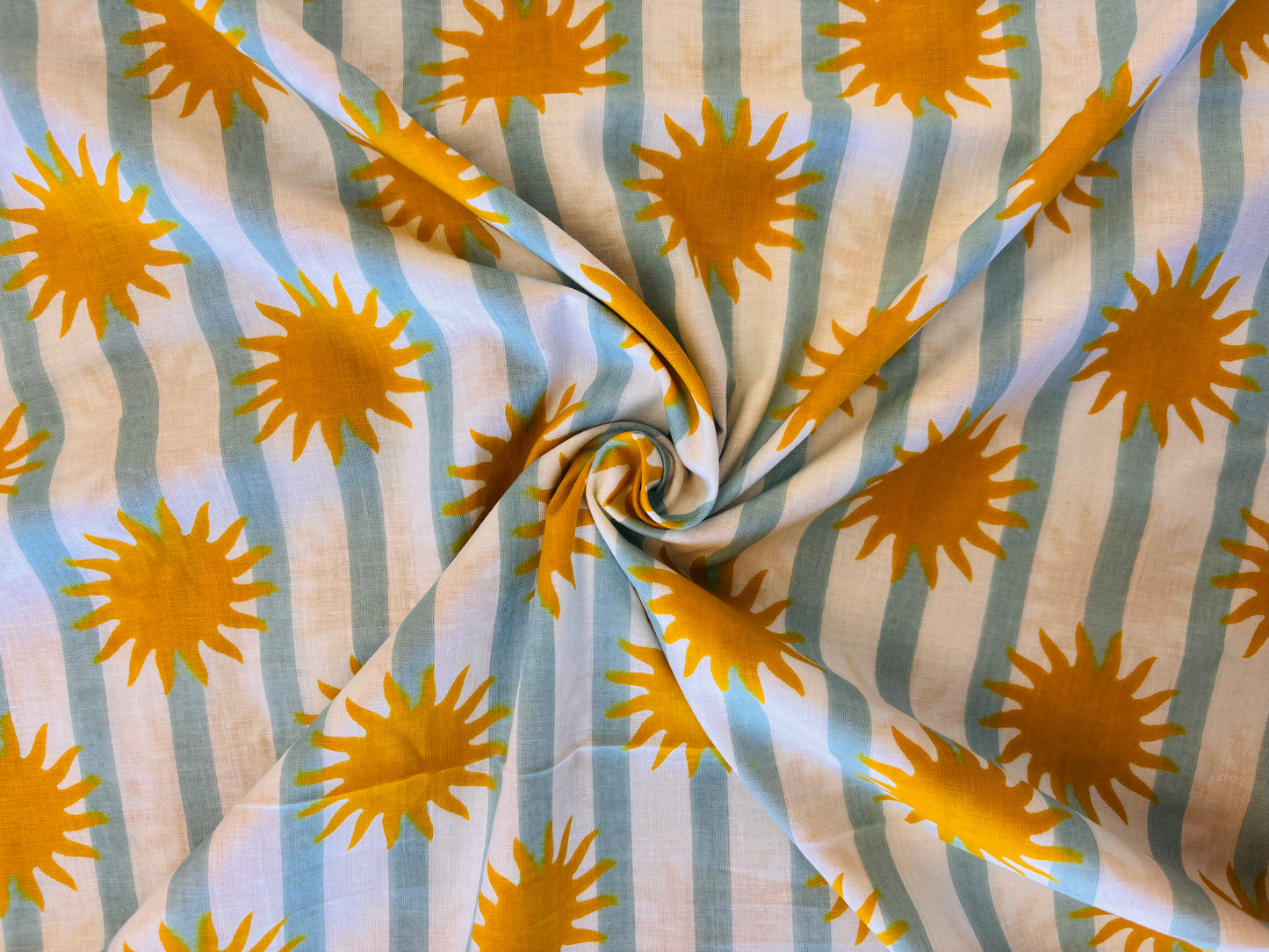Indian Cotton Print - Solar Power (Yellow)