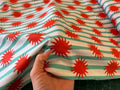 Indian Cotton Print - Solar Power (Red)