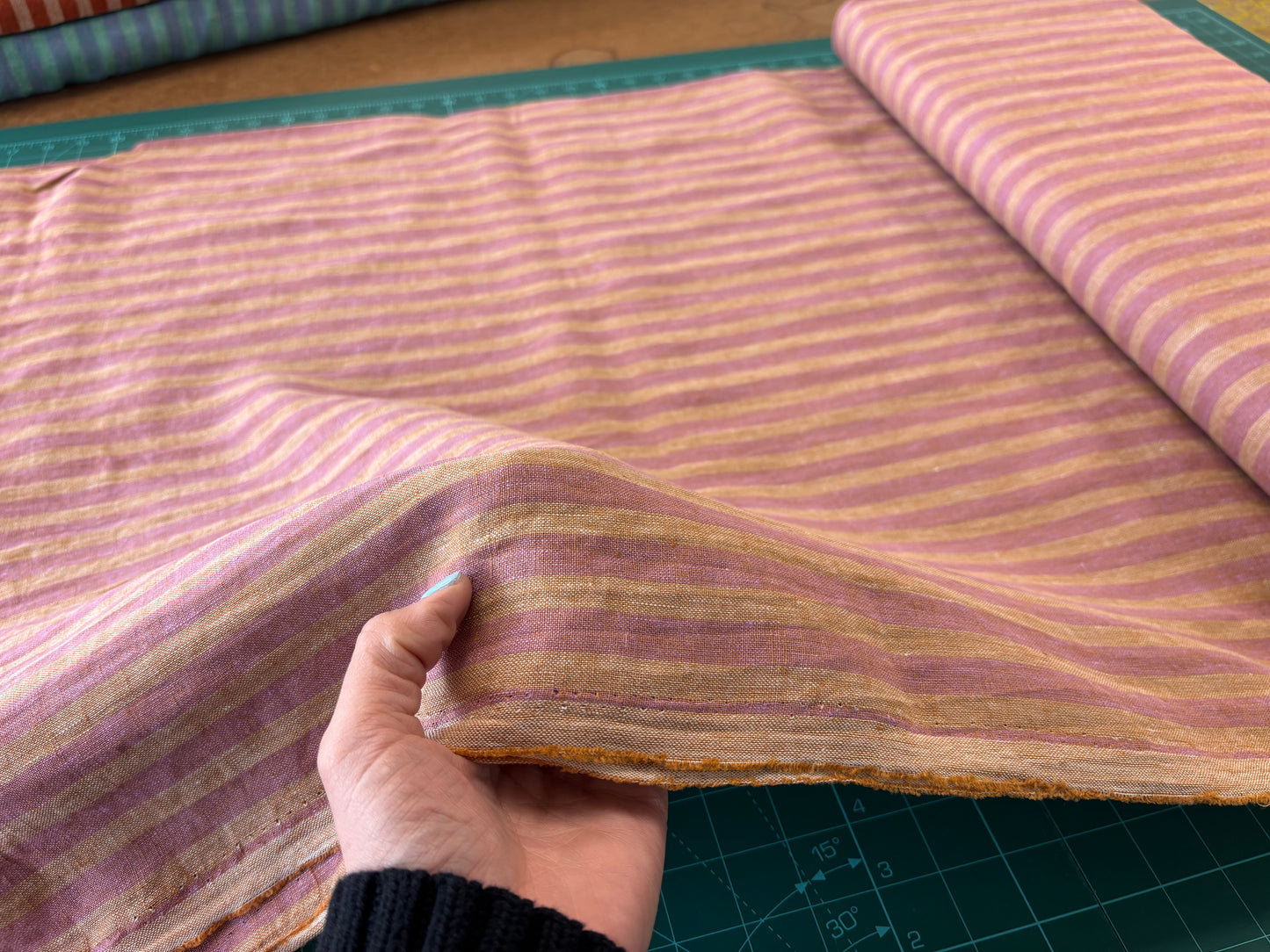 Linen Stripe - Pink