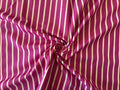 Deadstock Paul Smith 100% Cotton Shirting - Magenta with White Stripe