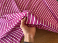 Deadstock Paul Smith 100% Cotton Shirting - Magenta with White Stripe