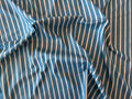 Deadstock Paul Smith 100% Cotton Shirting - Peacock with White Stripe