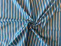 Deadstock Paul Smith 100% Cotton Shirting - Peacock with White Stripe