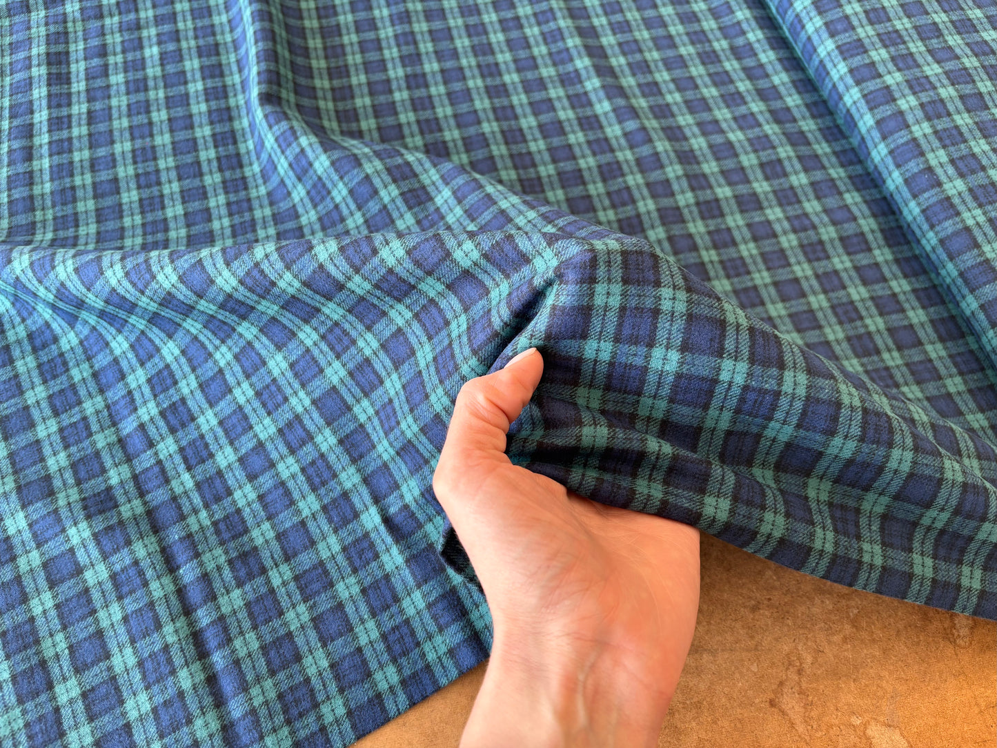 Deadstock Brushed Cotton - Small Tartan Check