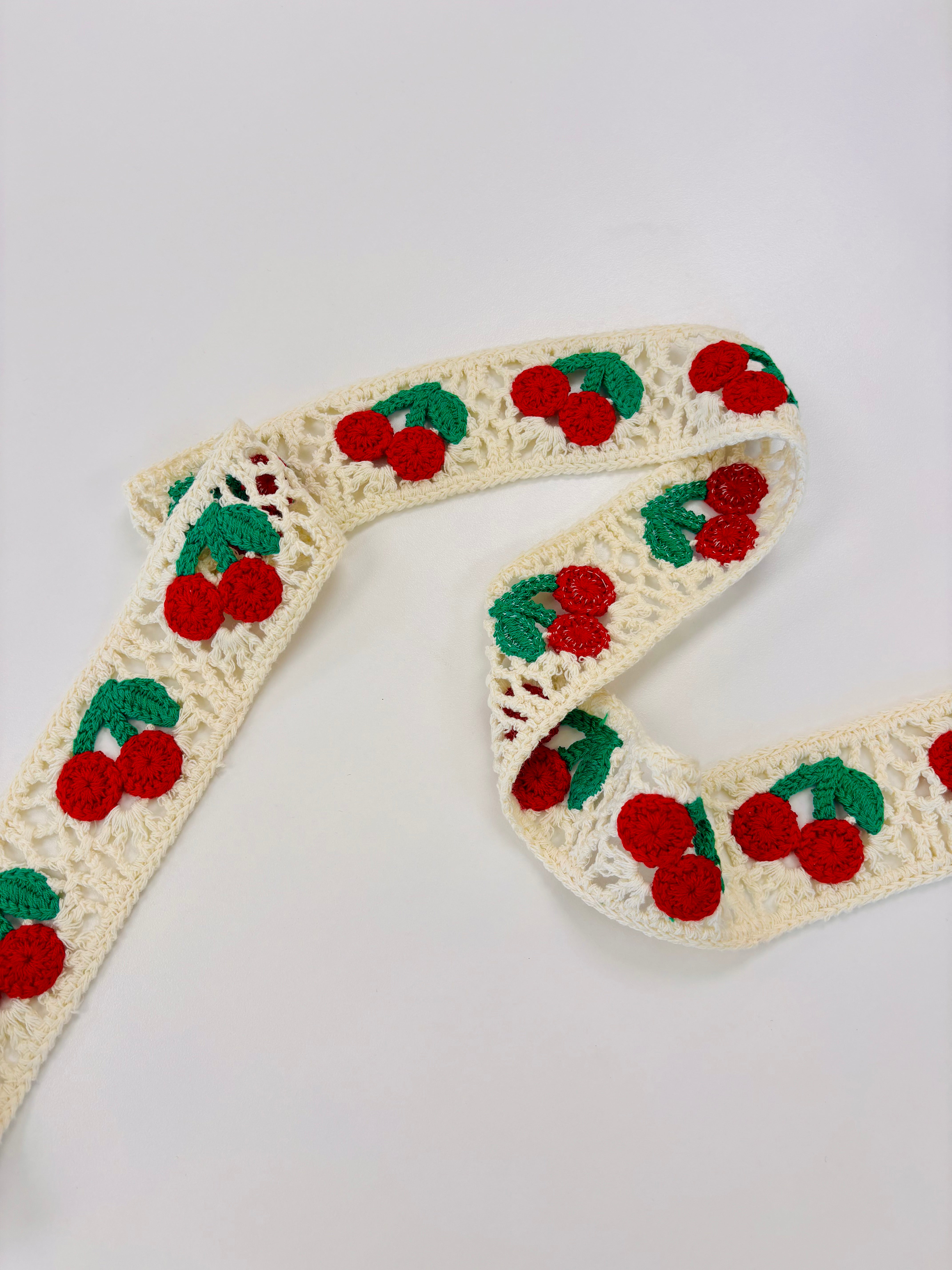 Crochet Trim - Cherries (by the yard)