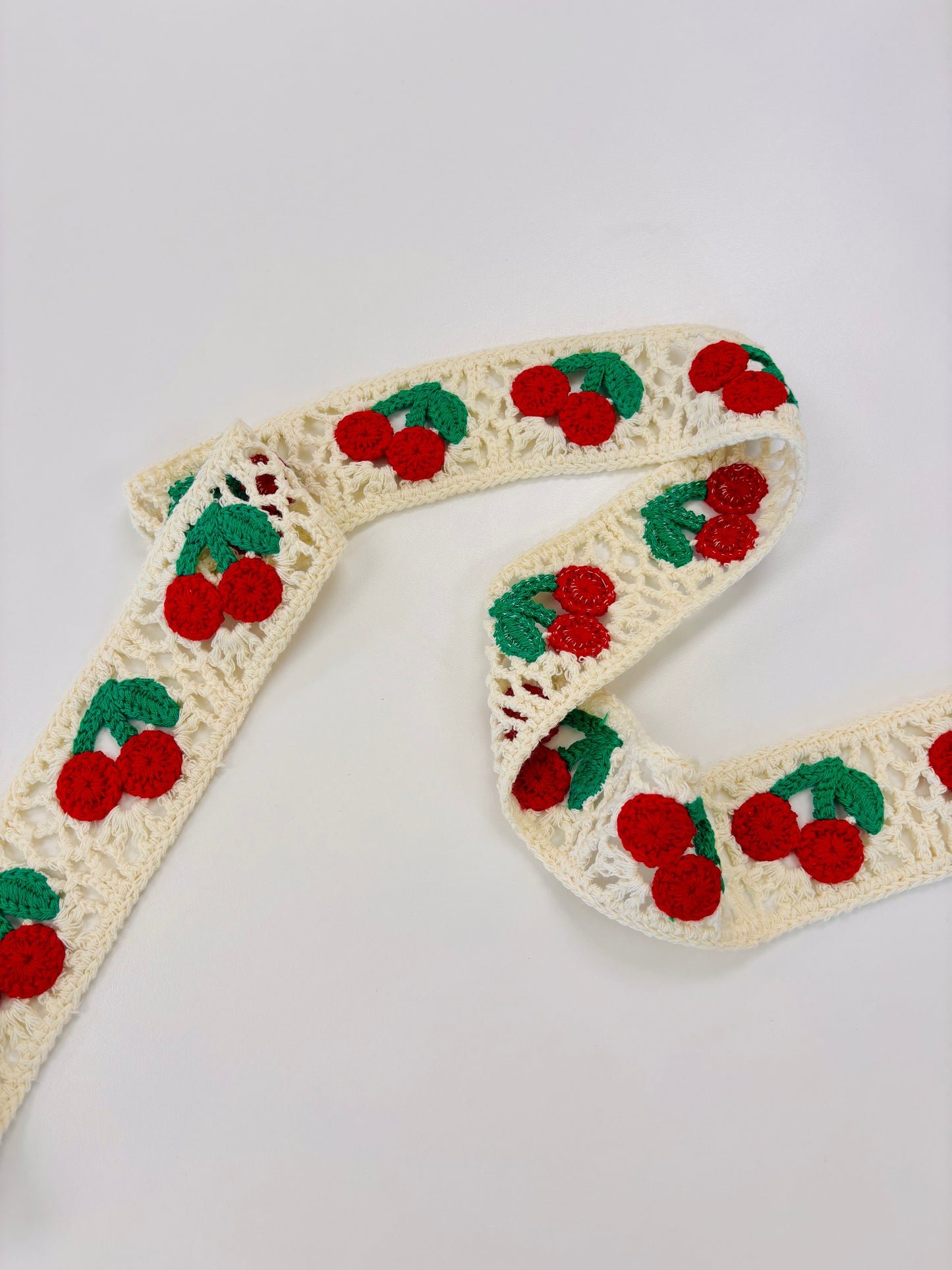 Crochet Trim - Cherries (by the yard)