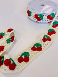 Crochet Trim - Cherries (by the yard)