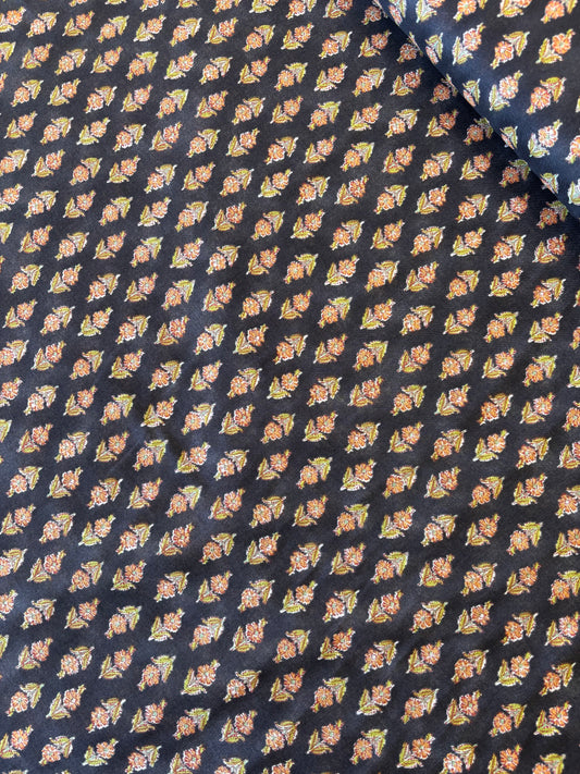 Kokka - Sarasa Block Print Inspired Voile (Washed Black)
