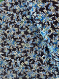Kokka - Ripple Cotton Lawn in Indigo Berries