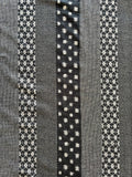 Kobayashi - Reversible Wide Stipe Cotton in Black