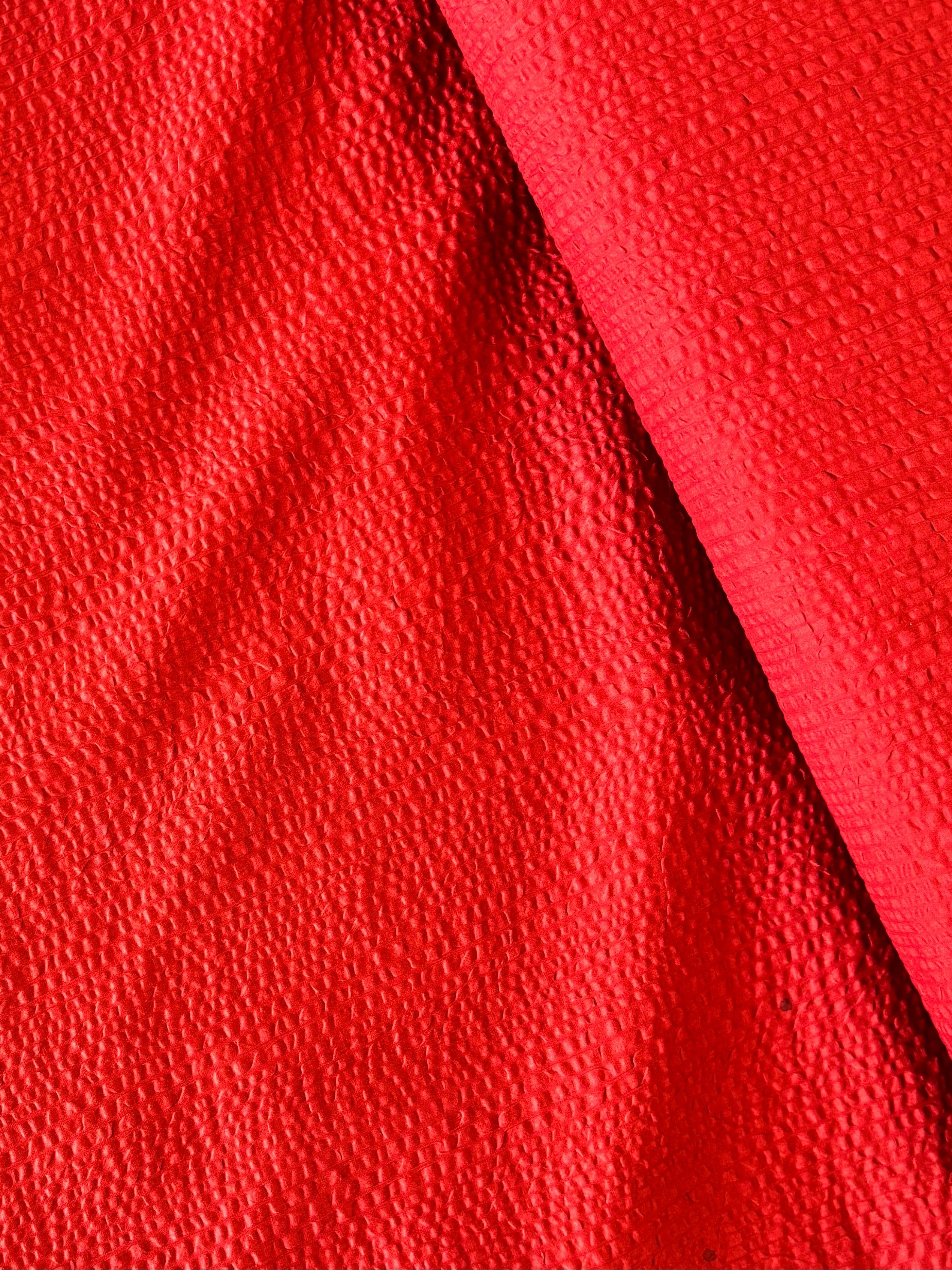 Cosmo - Ripple Cotton Lawn in Crimson