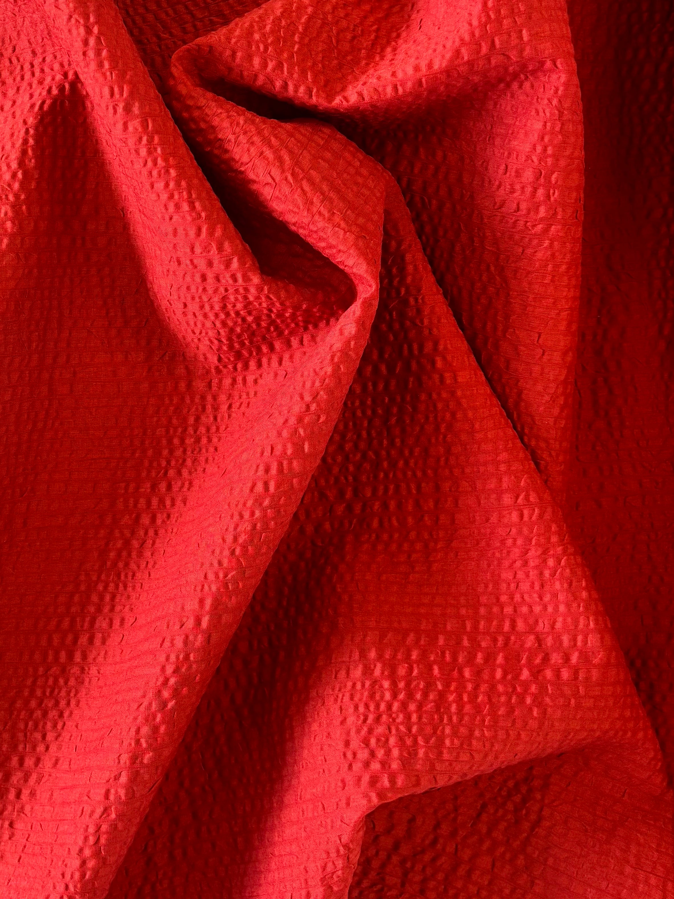 Cosmo - Ripple Cotton Lawn in Crimson