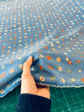Hokkoh - 90s Blooms Brushed Cotton Viella (Blue)