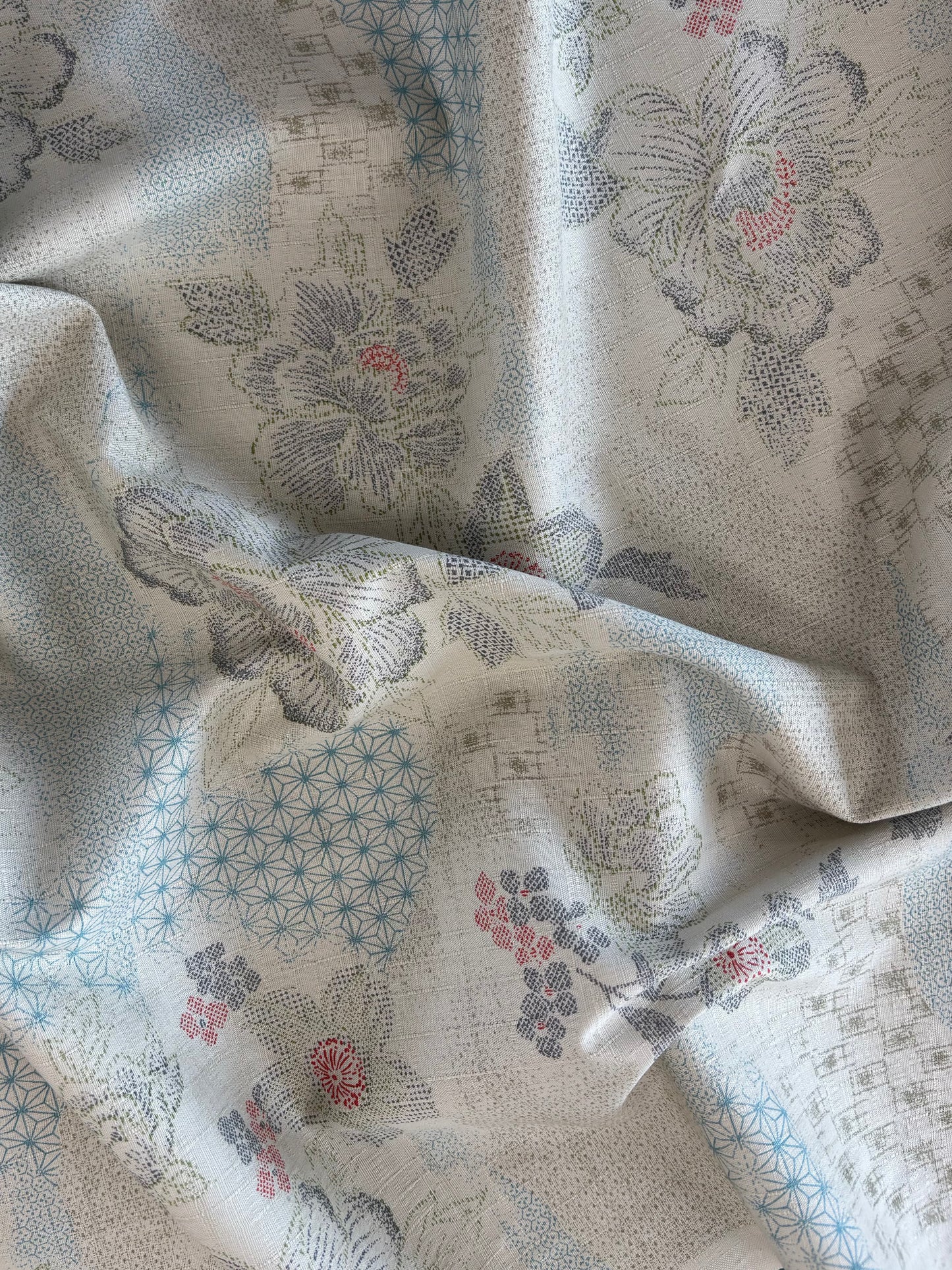 Kobayashi - Sketchy Floral Cotton Dobby