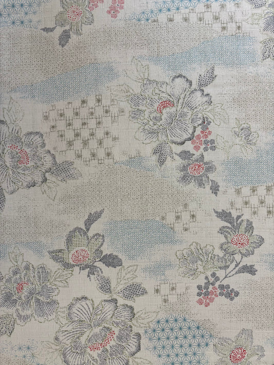 Kobayashi - Sketchy Floral Cotton Dobby