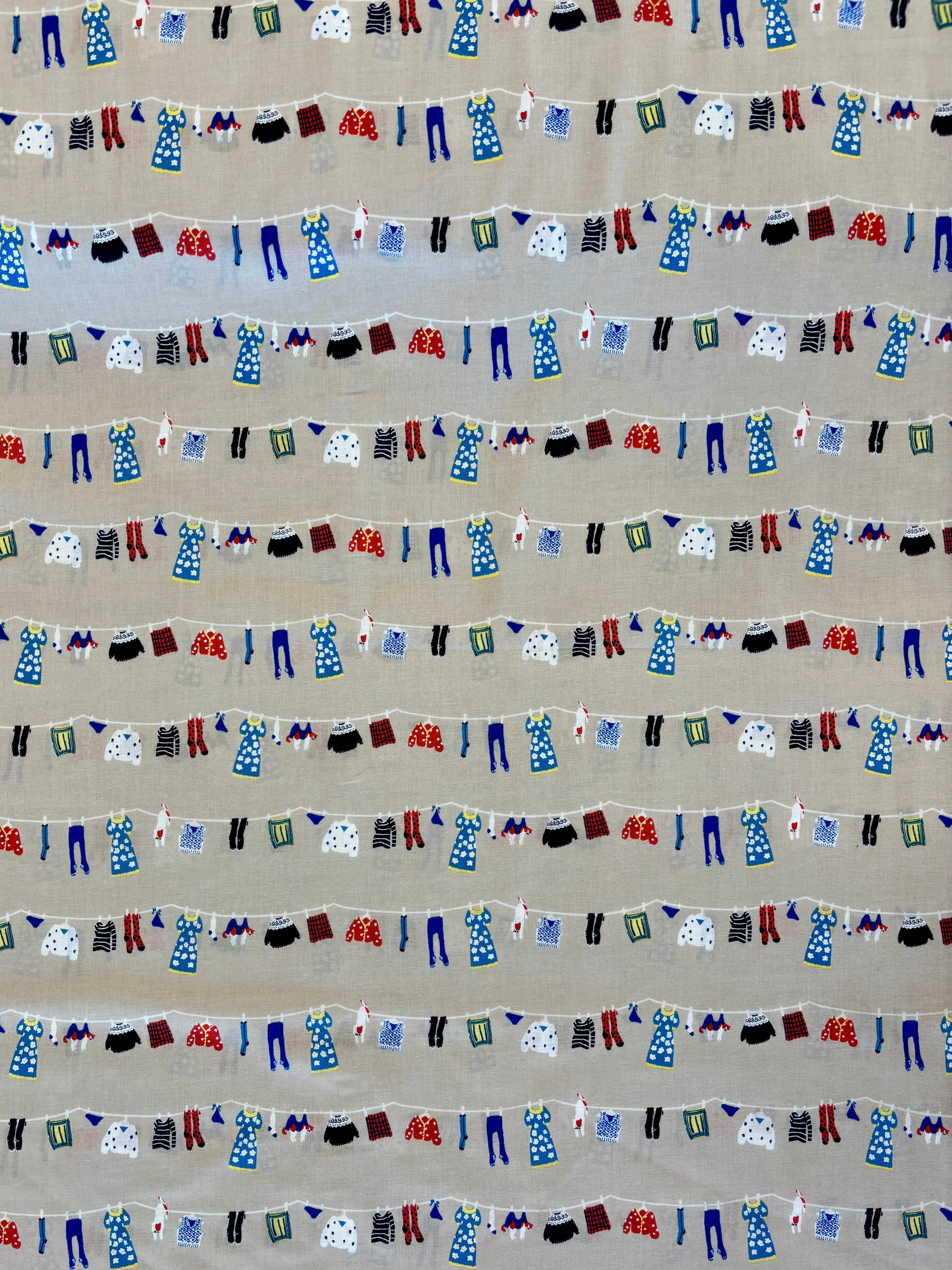 Hokkoh - Cats on a Laundry Line Cotton Lawn