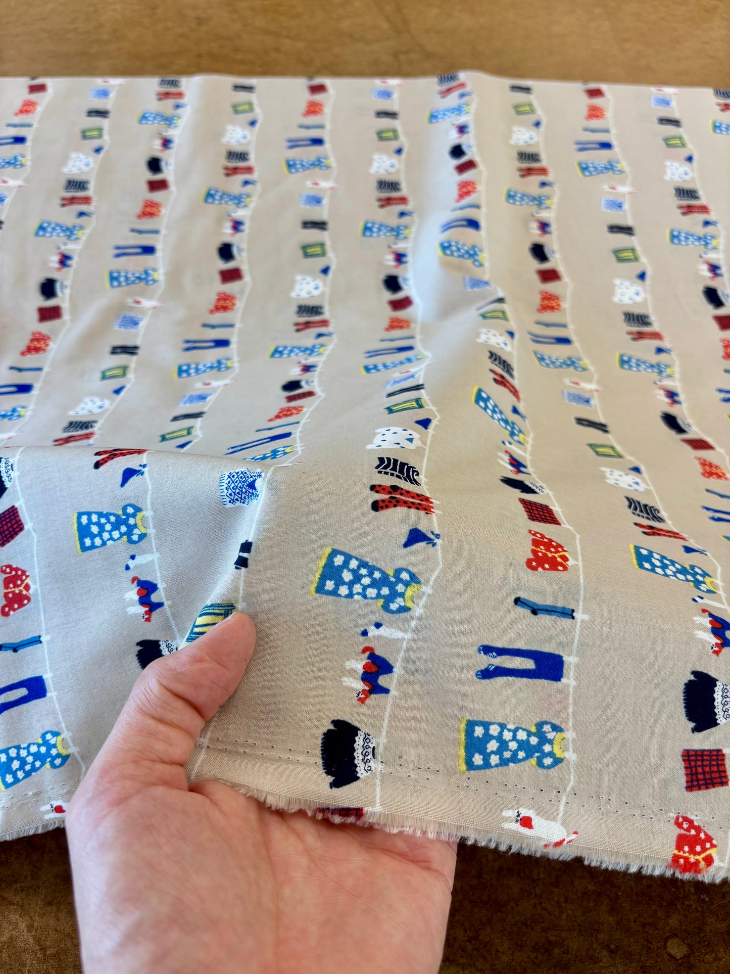 Hokkoh - Cats on a Laundry Line Cotton Lawn