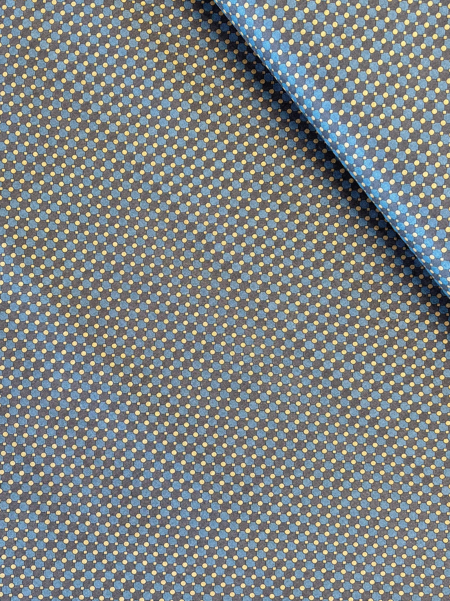 Hokkoh - Geometric Cotton Lawn (Blue)