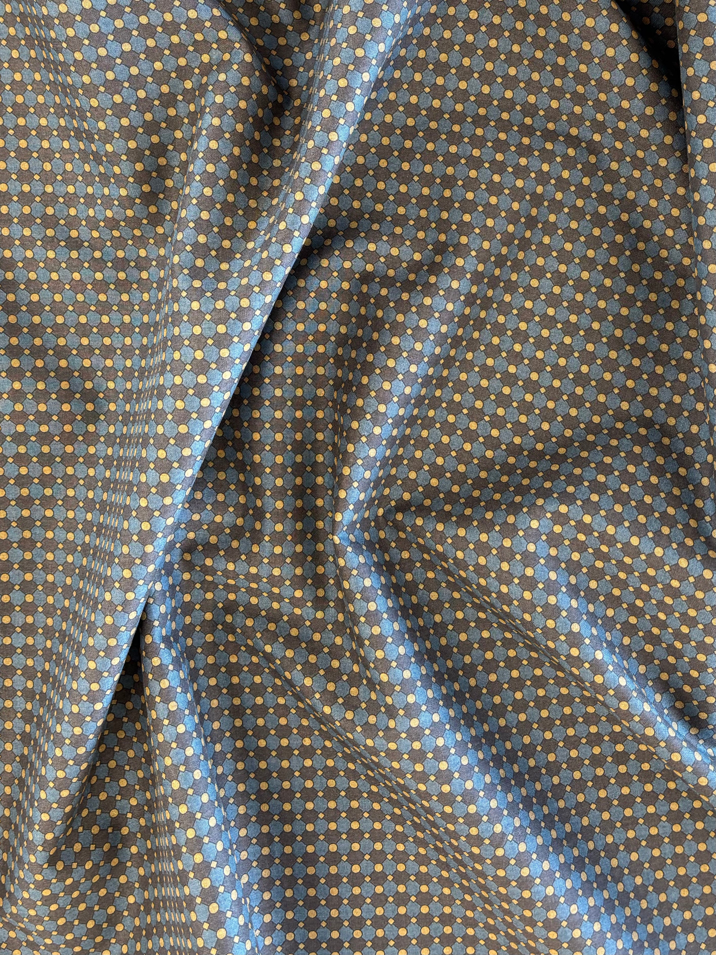 Hokkoh - Geometric Cotton Lawn (Blue)