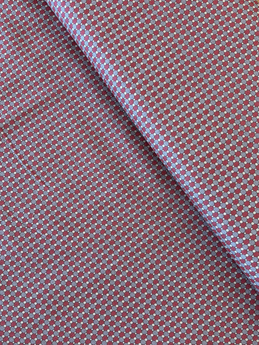 Hokkoh - Geometric Cotton Lawn (Red)
