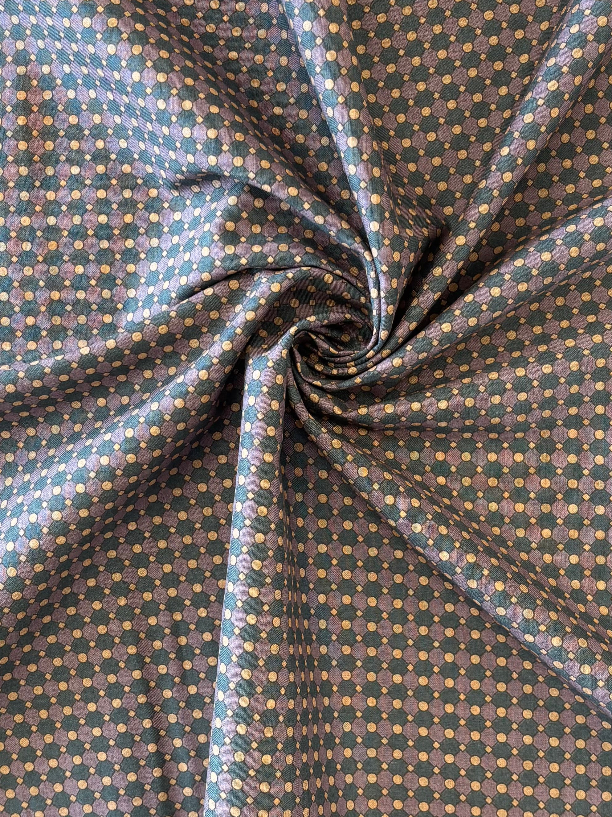 Hokkoh - Geometric Cotton Lawn (Purple)