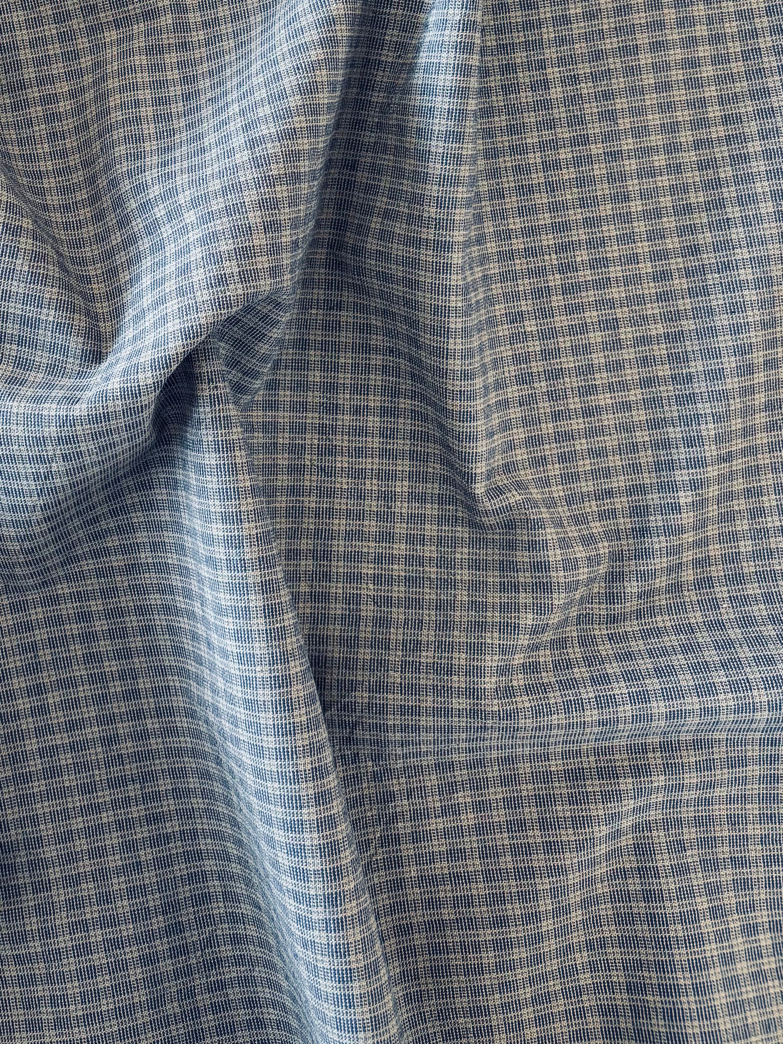 Cosmo - Grandpa's Button Down Yarn-Dye Check in Blue