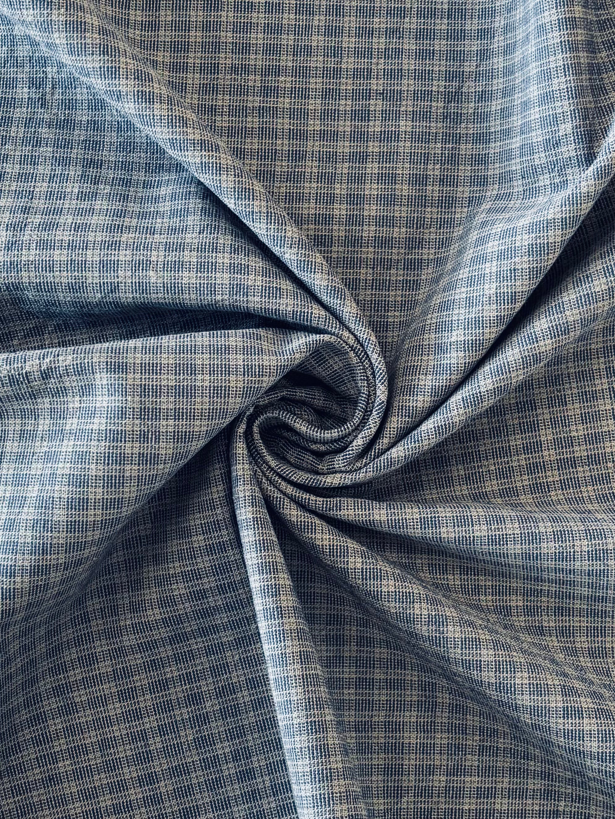 Cosmo - Grandpa's Button Down Yarn-Dye Check in Blue