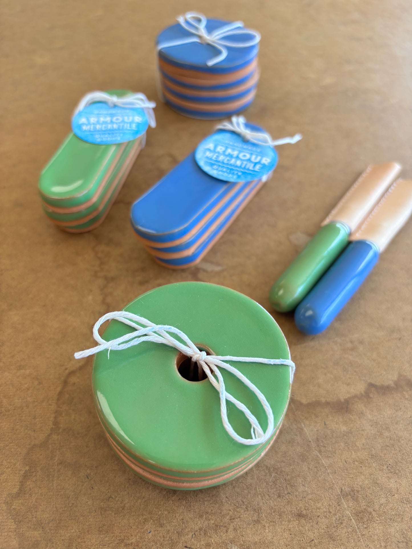 Ceramic Pattern Weights - Set of 4